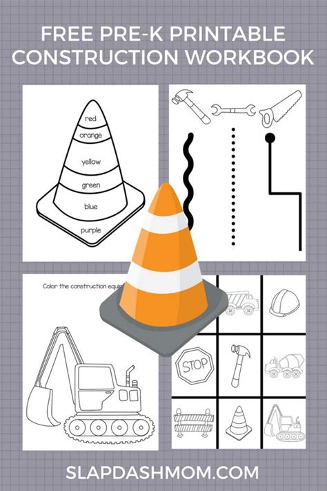 Free Printable Preschool Construction Workbook Construction Theme