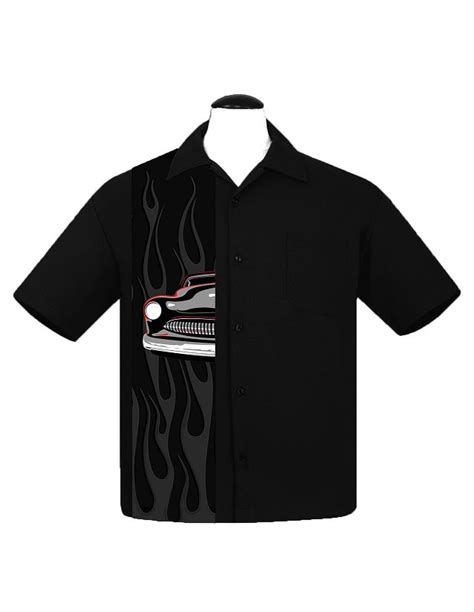 Retro Hot Rod Bowling Shirts For Men Steady Clothing