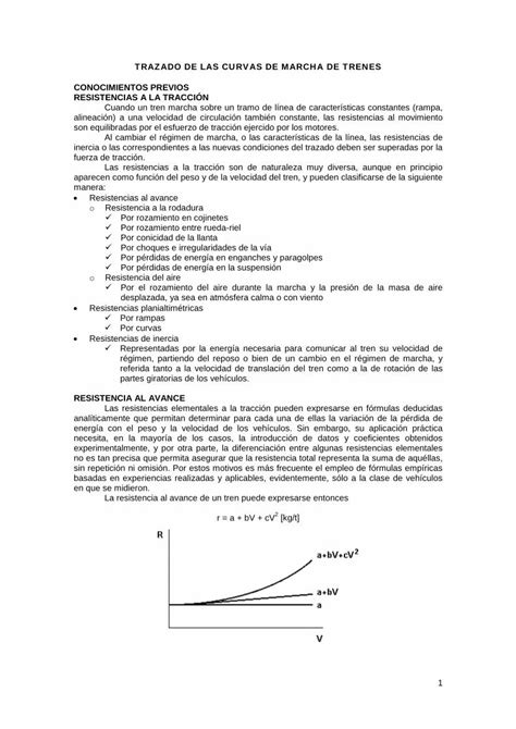 Pdf Trazado De Las Curvas De Marcha De Trenes Pdf File Las