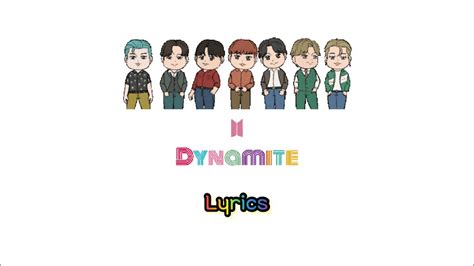 Bts 방탄소년단 Dynamite Lyrics Youtube