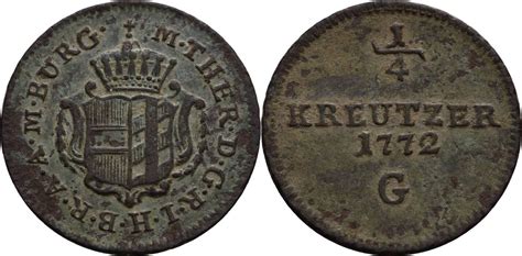 Habsburg Markgrafschaft Burgau Kreuzer G G Nzburg Maria