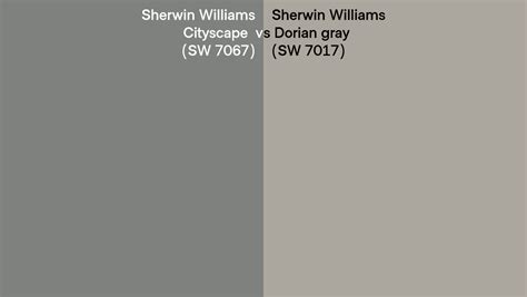 Sherwin Williams Cityscape Vs Dorian Gray Side By Side Comparison