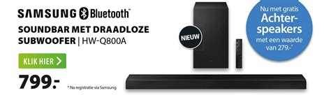 Samsung Soundbar Met Draadloze Subwoofer Hw Q800a Aanbieding Bij Expert 1folders Nl