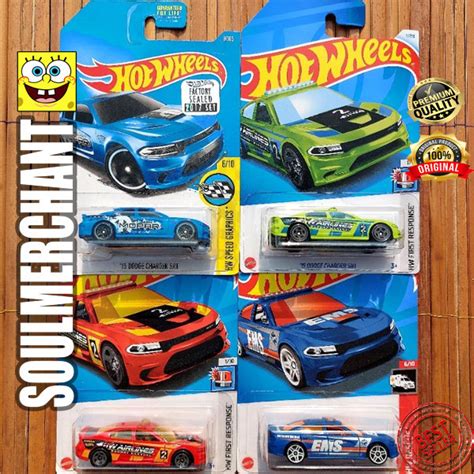 Jual Hotwheels 15 Dodge Charger Srt 2017 2018 Silver 2022 Biru 2024 Merah Hijau Factory Sealed