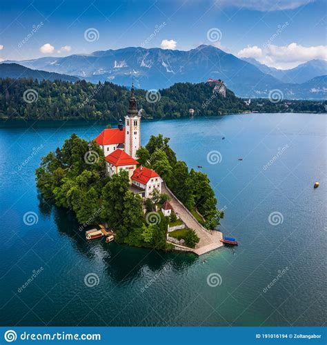 Lake Bled Slovenia Beautiful Aerial View Of Lake Bled Blejsko Jezero