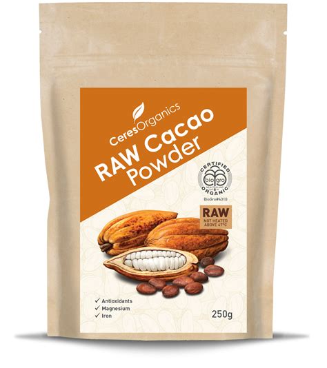 Organic Raw Cacao Powder 250 G Ceres Organics