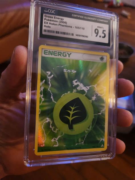 POP 1 CGC 9 5 MINT Pokemon EX Holon Phantoms Grass Energy Holo 105