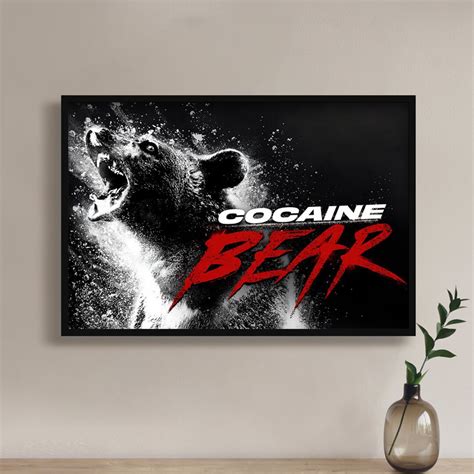 Cocaine Bear Movie Poster High Quality Canvas Art Print Room Decoration ...