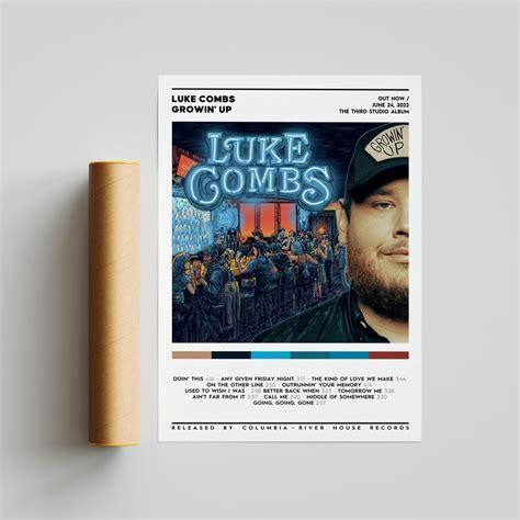 Luke Combs Growin Up Album Poster Album Cover Poster Etsy