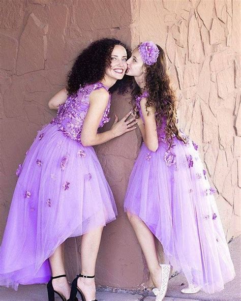 Mother Daughter Matching Dress Purple Dress High Low Dress Mommy And