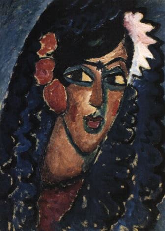 Prinzessin Mit Wei Er Blume By Alexej Von Jawlensky On Artnet