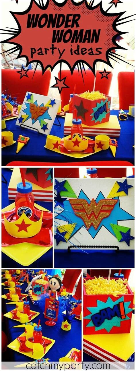 Wonder Woman Birthday Wonder Woman Birthday Party Catch My Party Wonder Woman Birthday