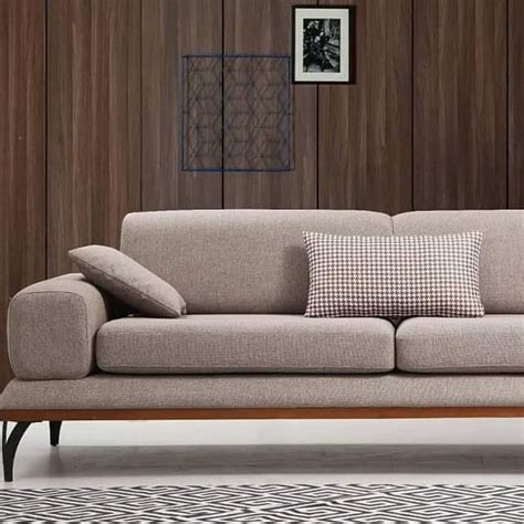 White Leath Aire Sofa Upholstered Sofa Seater Sofa Luxury Sofa