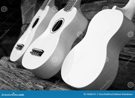 White Guitars Stock Image Image Of Three Background 10260131