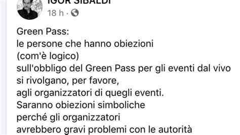 Polemiche Su Igor Sibaldi E Il Green Pass Facciamo Chiarezza Youtube