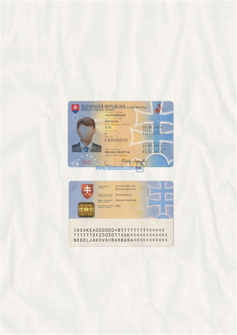 Slovakia Id Card Psd Template High Quality Psd Template