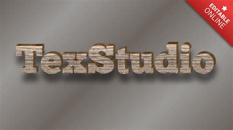 TexStudio 3D Wood Texture Text Effect Generator