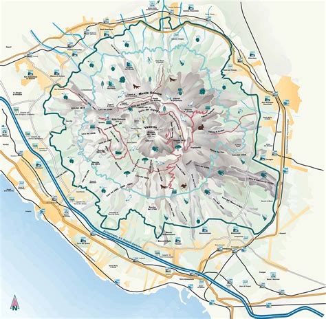 Parco Nazionale Del Vesuvio Mappa Di Dettaglio