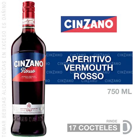 Vermut Cinzano Rosso Botella 750ml Plazavea Supermercado