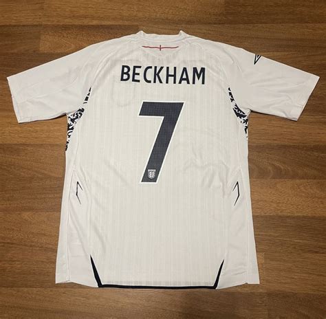 Umbro ENGLAND UMBRO 2007/2009 FOOTBALL HOME JERSEY #7 BECKHAM | Grailed