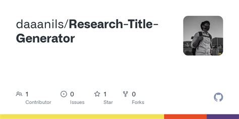 GitHub - daaanils/Research-Title-Generator