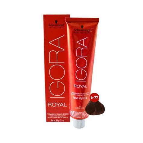 Schwarzkopf Igora Royal 6 77 Louro Escuro Cobre Extra 60G Tinta De