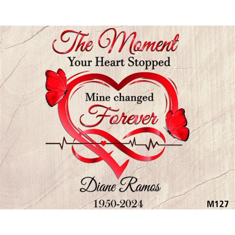 The Moment Your Heart Stopped Mine Changed Forever Quote SVG PNG Red