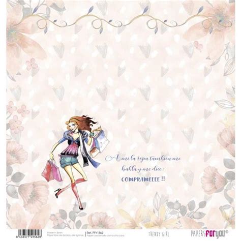 Papersforyou Papel Scrap Doble Cara Gr X Trendy Girl Pack