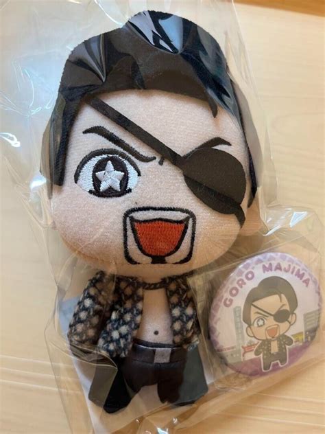 Yakuza Ryu Ga Gotoku Kiwami Goro Majima Plush Doll Can Badge Set Sega