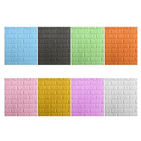 Multi Color D Foam Brick Self Adhesive Wallpaper Walling Shop