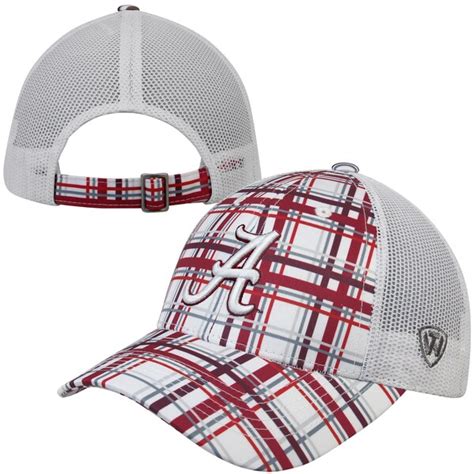 Top of the World Alabama Crimson Tide Empire Plaid Adjustable Hat ...