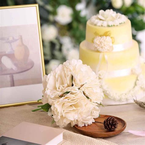 11 Blush Cream Silk Peonies Bouquet Tableclothsfactory