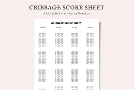 Cribbage Scoring Chart Cribbage score sheet,scoring sheets grafik von ...