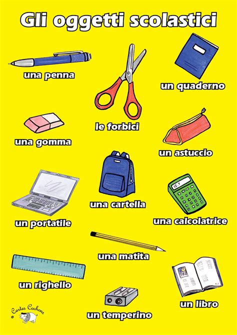 Italian Classroom Objects