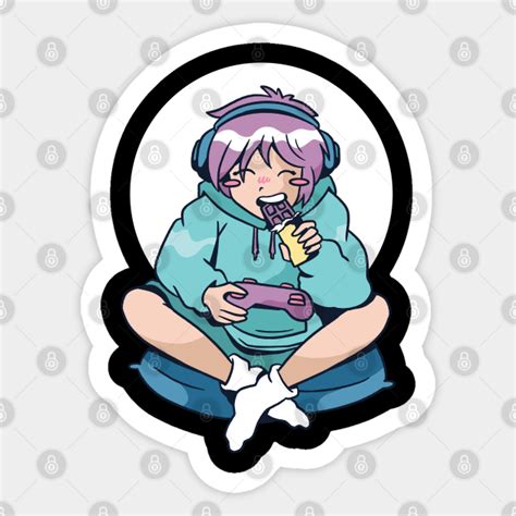 Anime Gamer Girl - Anime - Sticker | TeePublic