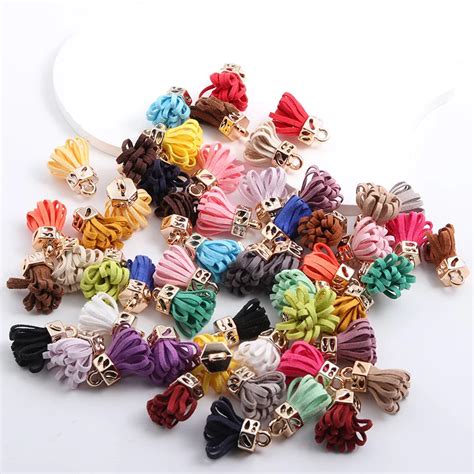 Pcs Mm Leather New Faux Tassel For Keychain Cellphone Straps Fiber