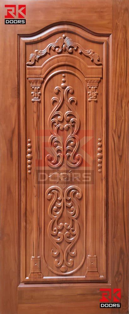 Brown Interior Mm Hinged Teak Wood Door For Home X At Rs