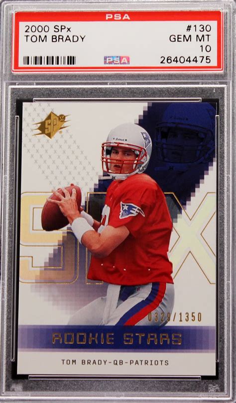 Lot Detail Tom Brady 2000 Upper Deck SPx 130 Rookie Stars GEM MINT