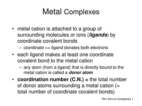 Ppt Metal Complexes Powerpoint Presentation Free Download Id 3393045