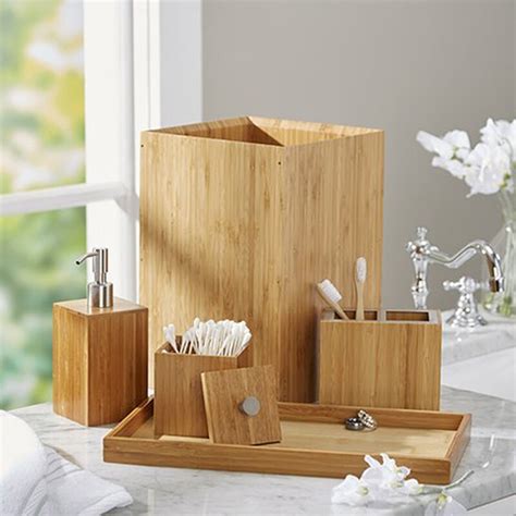 Defoe Bamboo 5 Piece Bathroom Accessory Set And Reviews Allmodern