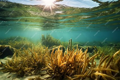 Premium Photo Seaweed In Shallow Ocean Water