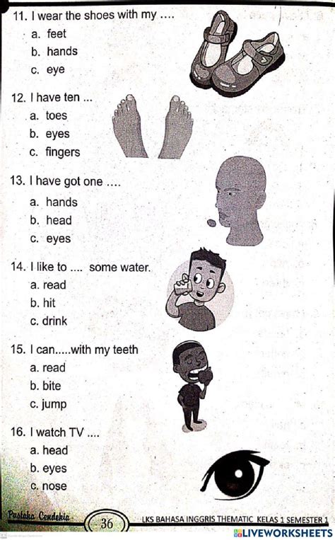 Bahasa Inggris Interactive Activity For 1 Live Worksheets