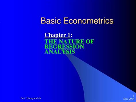 Ppt Basic Econometrics Powerpoint Presentation Free Download Id