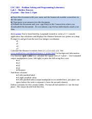 CSC 1101 Sec 01 Lab Assignment 05 Mathew Dawson Docx CSC 1101