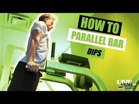 How To Do Parallel Bar Dips Exercise Demonstration Video And Guide