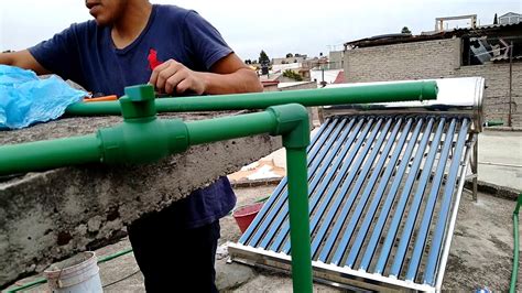 Instalación de un calentador solar YouTube