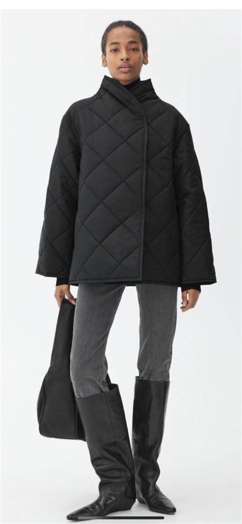 Arket quilted shawl collar jacket stl s Köp på Tradera 557134389