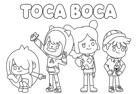 Coloriage Toca Boca Pour Enfants télécharger et imprimer gratuit sur