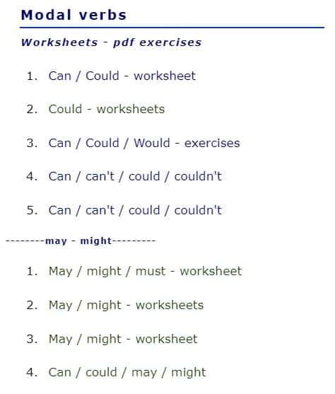 Repasa Los Modal Verbs Con Estas Fichas