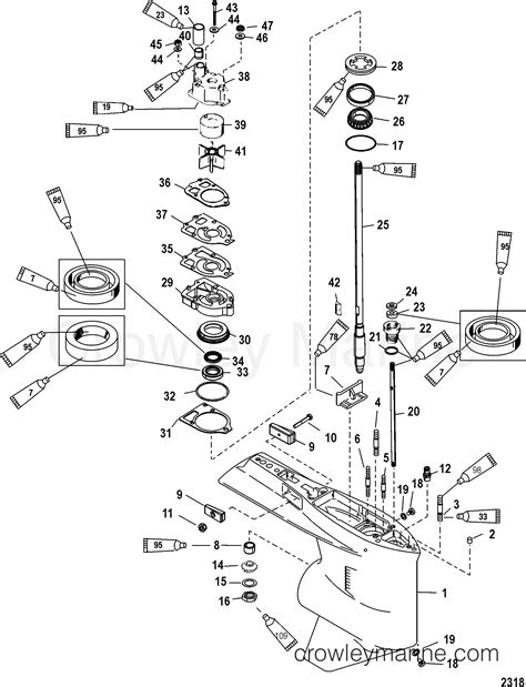 Gear Housing Driveshaft Standard Counter Rotation Outboard